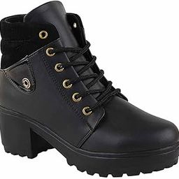 Women and Girls Casual Trendy Comfortable Synthtic Lace up Boots,Heel Boots Outdoor Winter, Holiday, College Wear Boots-image-90