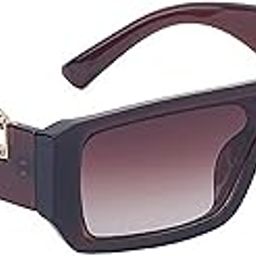 UV Protection Rectangular wide leg Leopard Decorated Arms Sunglasses for Men and Women-image-16