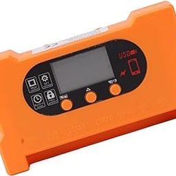 Ubersweet® Solar Charge Discharge Controller, DC Fast Charging Manual Adjustment Universal High Efficiency Dual USB Solar Charge Controller for 12V 24V Battery Charging (100A)-6