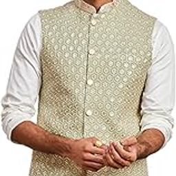 Men's - Nehru Jacket - This men's embroidered Nehru jacket,perfect blend of elegance and tradition.-image-16