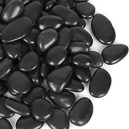 FAYMON Black Obsidian Tumbled Chips Stone Crushed Crystal Quartz Irregular Shaped Stones For Home Decorative Stones Vases Plants Succulents Cactus(Black,950 Gram)-image-10