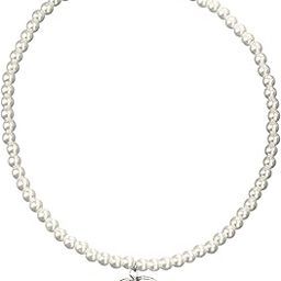 SNOWY SHOP Korean Bow Charm White Pearl Pendant Necklace – Trendy Adjustable Artificial Faux Pearl Chain for Girls & Women | Cute Aesthetic Fashion Jewelry Gift for Sister on Raksha Bandhan Rakhi-image-89