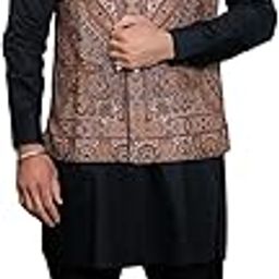 | Kani Ethnic Floral Woven Nehru Jacket for Men in Kashmiri Paisley Weave Festive Pattern | Multicolor New-picture-17