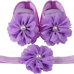 Baby Flower Pearl Hairband & Shoes Set Soft, Comfortable Fit for Ages 3-18 Month-old's | Ideal for Newborns & Toddlers-image-87