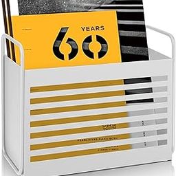 Indian Decor 50110 Magazine Holder- Metal Magazine Rack Mail Organizer Folder Organizer Bin for Magazines, Books, Newspapers, Tablets in Home, Office- White-10