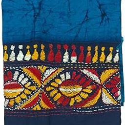 Soul of Bengal - Women's Hand Kantha Embroidered Batik Print Blouse Material - 1 Meter (0325002)-image-2