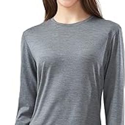 Womens 100% Merino Wool Base Layer - Midweight Merino Wool Thermal Long Sleeve Shirts for Women Top, Ultra Comfort-image-40