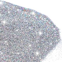 500g Glitter Paint Additive Silver Holographic Glitter Paint Additive Silver Holographic Metallic Sparkling Powder Mix with Acrylic for Interior Exterior Wall Ceiling Wood(Silver Holographic)-picture-10