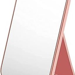 pepplo Desktop Makeup Mirror,Foldable Makeup Mirror Simple Portable Makeup Mirror Princess Mirror Square Mirror Makeup Mirror for Women (Pink)-picture-25