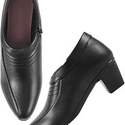 Ankle Length Block Heel Boots Trendy Comfortable Zipper Boots for Womens & Girls-image-63