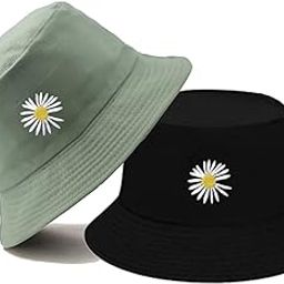 JAZAA Bucket Hat for Women Men Teens Reversible Summer Beach Sun Hat Packable Fisherman Cap for Travel Outdoor Hiking-25