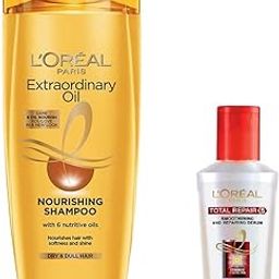 L'Oreal Paris Extraordinary Oil Nourishing Shampoo for Dry & Dull Hair (180ml) + Loreal Total Repair 5 Hair Serum (40ml)-20