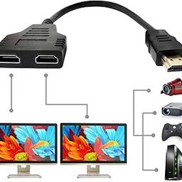 Marmoin HDMI Cable Splitter 1 in 2 Out, Supports Two TVs Simultaneously, 1080p Resolution, 11.8 inch (30 cm) Length-14