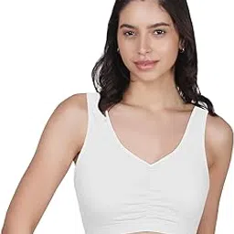 dchica Padded Sports Bra for Women's, High Impact Broad Strap Sports Bra, Removable Pads, Non Wired T-Shirt Bra, Full Coverage, Elasticated Underband, Daily Use Running Bra (Pack of 1)-picture-43