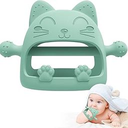 Baby Teething Toys for Babies 0-6 Months,Baby Teether Chew Toys for Teething Relief,Silicone Teething Mitt,Baby Toys 6 to 12 Months,Ideal Baby Shower Gifts for New Moms & Newborn(Cartoon Cat)-image-21