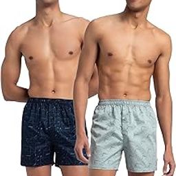 8222 Men's Super Combed Mercerized Cotton Woven Printed Inner Boxers with Ultrasoft and Durable Inner Waistband (Pack of 2)-picture-31