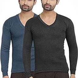 Men's Blended Body Warmer Thermal Upper Top Blue::Black(Pack of 2) KC_MWKC113-picture-38