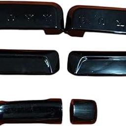 SF SMARTFIX Mahindra Thar Roxx 2024 Catch Cover | Door Handle Cover/Protector, Chrome-Finish ABS Material, Black, Set of 6 Pieces with Adhesive Back (Black)-image-32