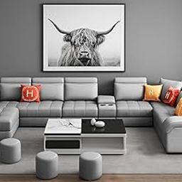 GRAPEWOOD Colsen Modern U-Shaped Sectional Sofa Set 9 Seater, Sofa Couch with 3 Puffy for Hall (Grey Colour) Premium Leatherette Fabric Sofa-image-90