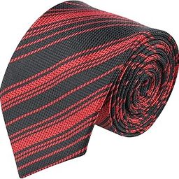 Kovove Royal Black Striped Neck Tie For Men-picture-33