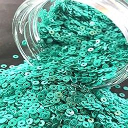 The Design Cart Turquoise Center Hole Circular Sequins Sitara Size 3 MM for Embroidery Material, Fancy Dress, Artificial Jewelry Making, Art and Craft Pack of 100 Gram-image-61