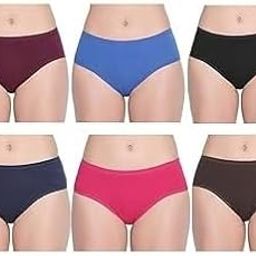 Daisy Dee Cotton Multicolor Plain Panties for Women/Girls Pack 3 (Colors May Vary)-image-7
