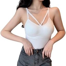 Women's & Girl's Regular wear Slim Fit Fancy Padded Crop Tank Top Bralette (Removable Pads) Free-Size (26-34 Bust-Size) (Free-Size)-image-65