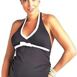 Maternity Santorini Black and White Tankini Set-image-68