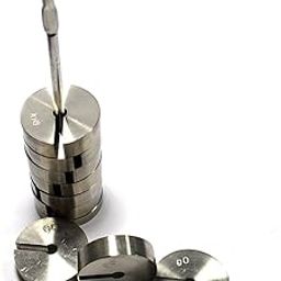 RG - Slotted Weight with Circular Hanger || Chrome Plated || Heavy Duty || Smoothly Finished || Slotted Weight Set- (10 x 5 gms.= 50 gms.)-18