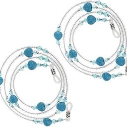 2 Pieces Eyeglass Sunglasses Cord Holder Necklace Eyewear Strap Chain | Eyeglass Chains & Holders | Fashion Jewelry-image-58