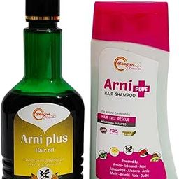 Shagun Naturovita Arni Plus Hair Care Set, Hair Oil and Shampoo with Arnica and Jaborandi, 100ml Each-54