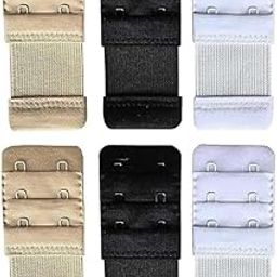 Bra Hook Extender 2 Hook - 3 Eye (with Extra Elastic) Save Your Bra, Increase Band Length, Bra Extensions, Bra Extender Hook Combo-14