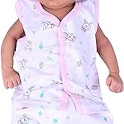 Baby Girls Classic Fit Solid T-Shirt and Short Set | Light White/Light Pink | 6-9 Months | KIDS12859-image-65