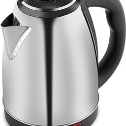 Surya Flame Electric Kettle with Stainless Steel Body 1.8 litre, used for boiling Water, making tea 1500 Watt (Silver)-image-32
