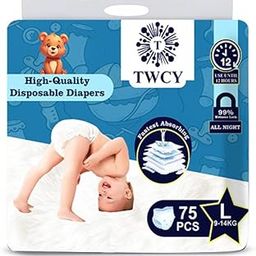 TWCY Complete Comfort Wonder Pants | Pant Style Baby Diapers | India's Fastest Absorbing Diaper, Patented Dry Xpert Channel, Ideal for 9 to 14 Kgs (white, L, 75, count)-image-83