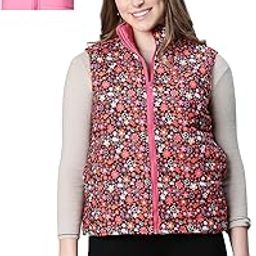 Women Printed Zip Lined Sleevless Reversible Jacket-picture-10