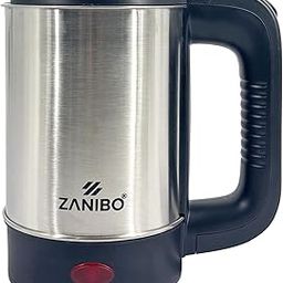 ZANIBO Electric Kettle for Hot Water, 0.5 Litre Stainless Steel with Auto/Manual Thermostat Protection, Double Layered Cool Touch, Half Litre Cordless Kettle for Tea & Coffe (Silver,0.5Litre)-picture-31