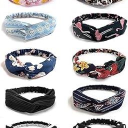 Women's 6 Pack Headbands Women Hair, Turban Headbands Elastic Solid Head Wraps Hair Bands floral Print Stretchy Hair Bands, Vintage Hair Accessories, 6 Pcs | Multicolour-image-37