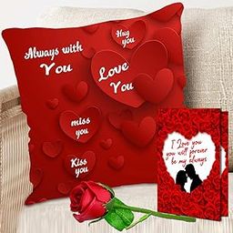 ME & YOU Romantic Love Gift for Boyfreind/Girlfriend|Valentine's Day Gifts for Lover|Rose Day, Propose Day Gift|Anniversary, Birthday Gift|Valentine's Week Day Gift|Printed Cushion(12 * 12ich)|-image-75