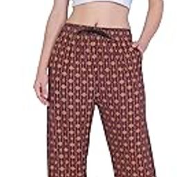 Casual Viscose Rayon Printed Pajama/Pyjama for Women - Brown-picture-54