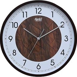 Ajanta Wall Clock for Home and Offices Silent Sweep Movement 12 Inches Wall Clock Wall Watch (Brown_30 x 30 x 4 cm)-image-61