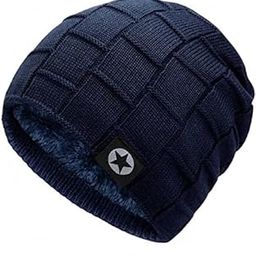 Soft Warm Snow and Air Proof Fleece Knitted Casual and Formal for Men's and Women's Woolen Hat Cap (Inside Fur) Warm Winter Soft Warm Beanie Cap-image-23