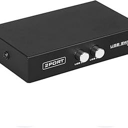 USB Printer Switch, 2 Port USB 2.0 Manual Printer Scanner Sharing Switch Box Hub 2 PC to 1 Splitter Adapter For Printer, Scanner, Camera, Keyboard, Projector, Printer Sharing Switch-15