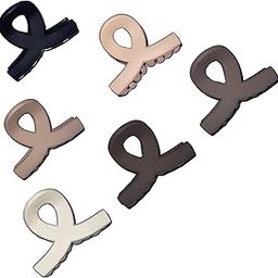 KOXME Hair Claw Clips, 6 Pack Neutral Colours,Clutchers for hair,Hair clutcher for girls. Non-slip Strong Hold for Thick Hair, Multi-Coloured, Small | Ponytail holder Claws-image-47