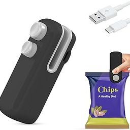 GLUN® Portable Mini Sealer, Type C Port Rechargeable Battery, Bag Sealer, Heat Seal with Cutter Magnetic Back, Vacuum Sealer for Food, Snacks, Chips, Fresh Storage-image-71