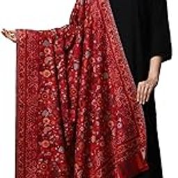 Women's Kashmiri Kani Woven Wool Shawl (2J2_Maroon)-image-21