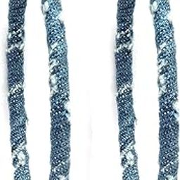 Denim Wrapped Big Hoop Earring for Women-image-49