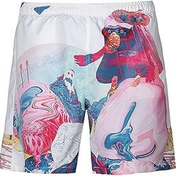 Men 3D Graphic Casual Shorts Board Pants Beachwear Swim Trunk Abstract L-image-66