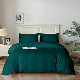 MILKY WAY DECORE Impressible Cotton Feel Brushed Microfiber Double Bed Duvet Cover for Double Bed Rajai Cover 90"x100" Inch Double Bed Blanket Cover Comforter Quilt Cover Set Double Bed - Teal-22