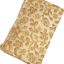 Kuber Industries Embroidery Hand Purse/Wallet for Women (Cream) (HS39KUBMART022027)-44